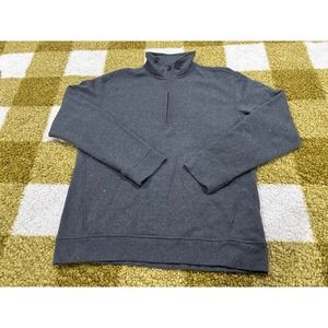 UGG Mens Charcoal Grey Fleece Lined Quarter Zip Pullover Sweater Size‎ M